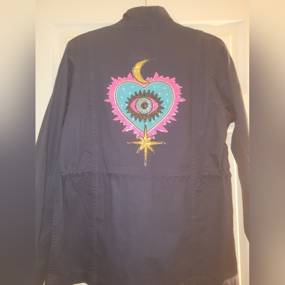 Gap jacket with evil eye
